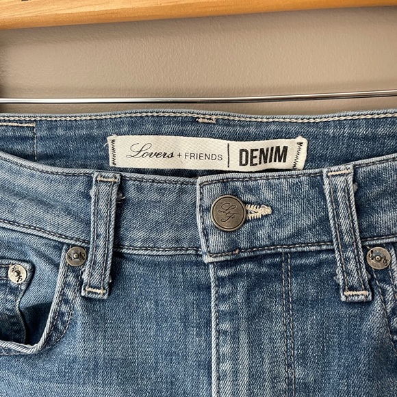 Lovers + Friends Mason Denim Jeans High Waist Skinny Medium Wash Revolve 27 - Picture 3 of 4